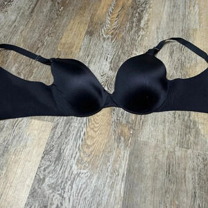 Soma Black Vanishing Back Full Coverage Underwire T Shirt Bra Size 34C